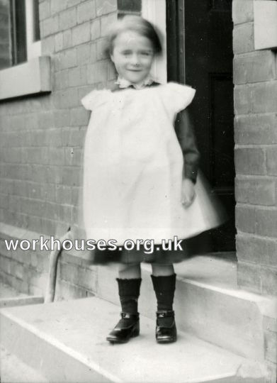 Pontefract Union Cottage Homes, Carleton - Girl on step