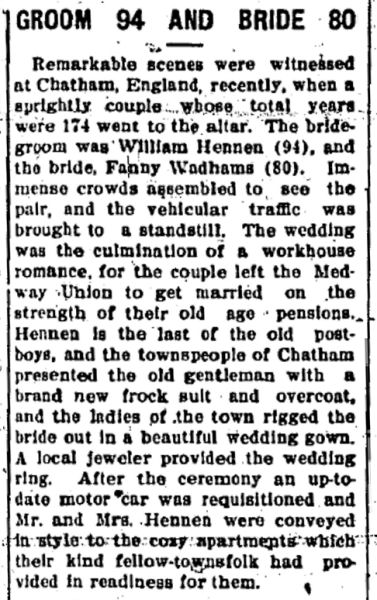 News item from Cranford Chronicle, New Jersey, 1911.